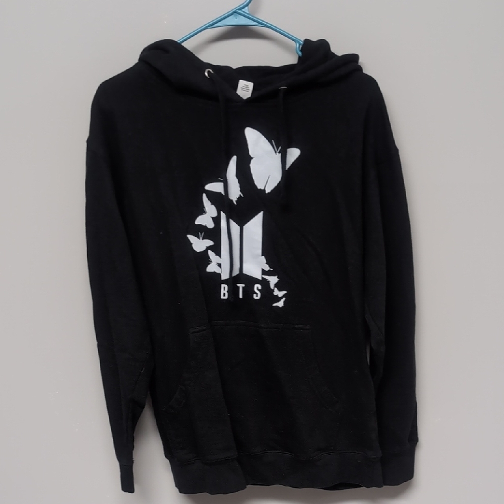 BTS Black Hoodie with Butterfly Design